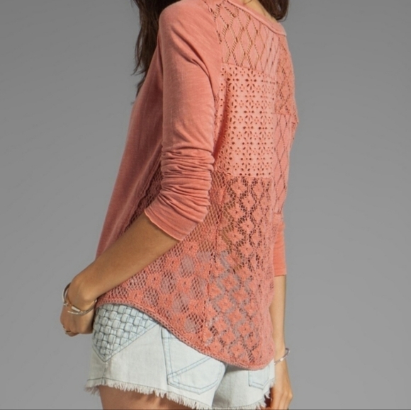 Free People Patches of Lace Henley - Picture 1 of 4